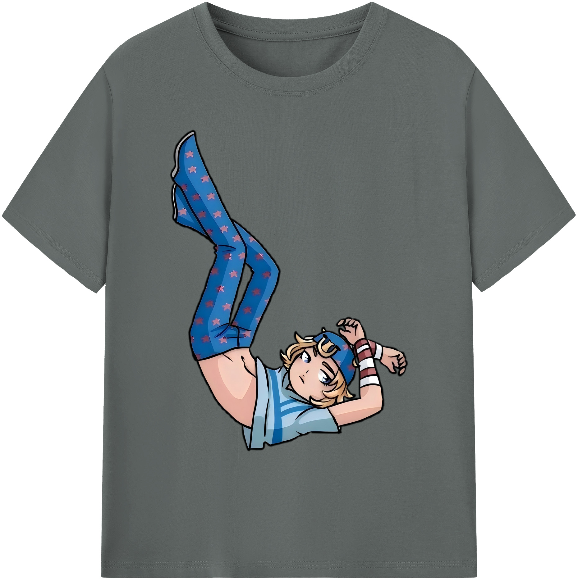 （画像用） ジョジョの奇妙な冒険 グイード?ミスタ JoJo's Bizarre Adventure Guido Mista 綿100％ メンズ半袖Tシャツ｜肌触りやわらか＆通気性